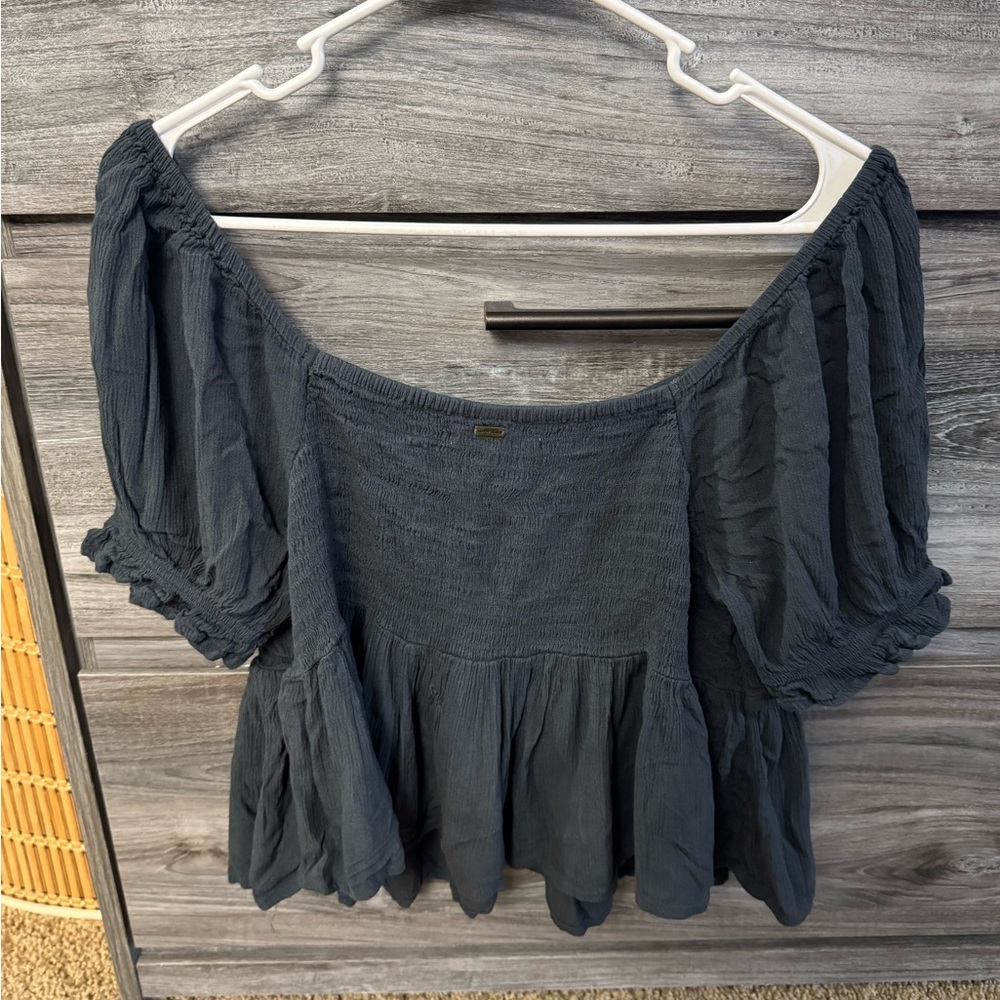 O’NEILL Women's Navy Blue Off-Shoulder Top